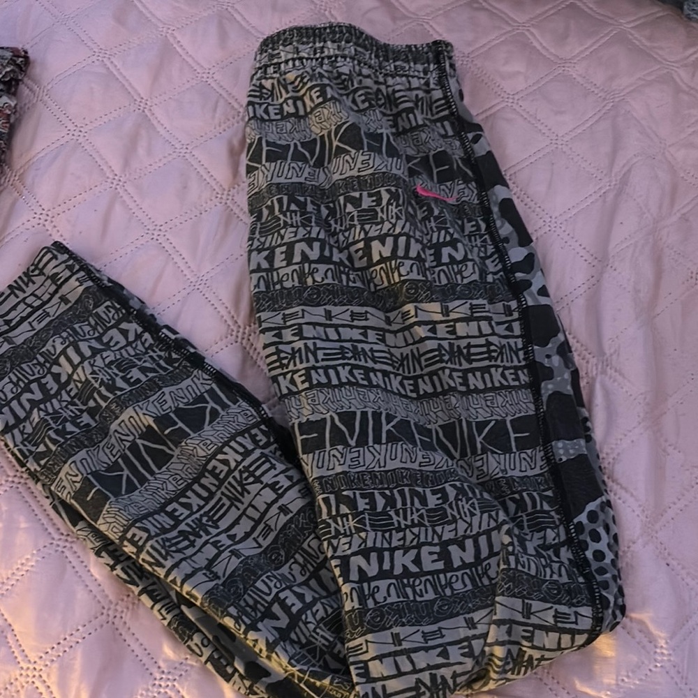 Nike Kids Black and Gray Bottoms